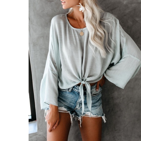 AGATA Tie Front Top - Picture 3 of 8